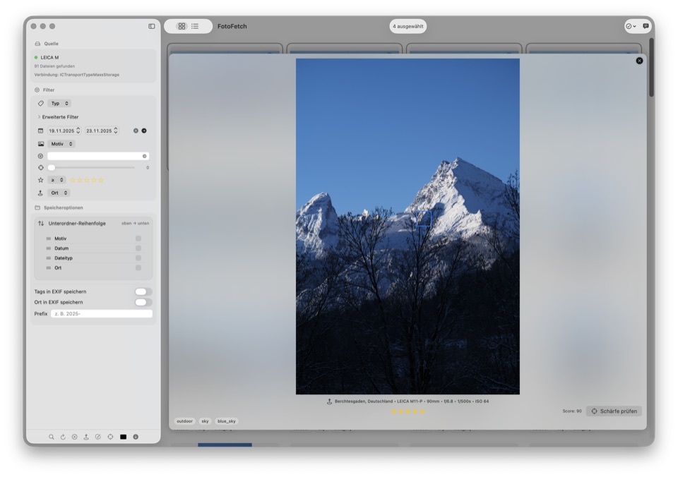 Screenshot: Grid-/Listenansicht